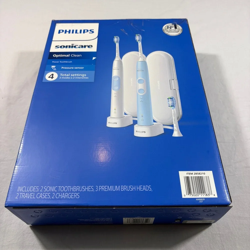 Philips Sonicare Optimal Clean Rechargeable‎ Sonic Toothbrush and Case- One Set